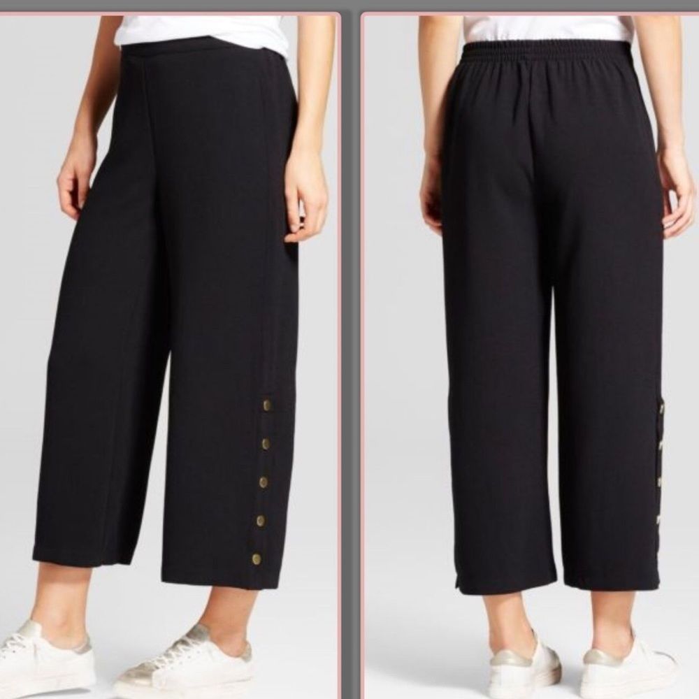 WhoWhatWear Black Palazzo Style Pants